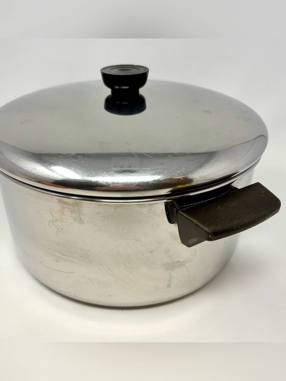 Revere Ware Stainless Steel 6 Qt Quart Stock Pot w/ Lid Tri Ply Bottom Vintage